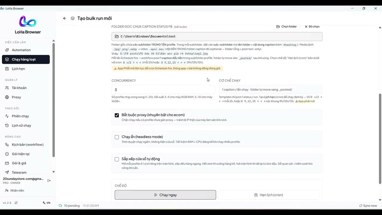 Đăng Facebook số lượng lớn