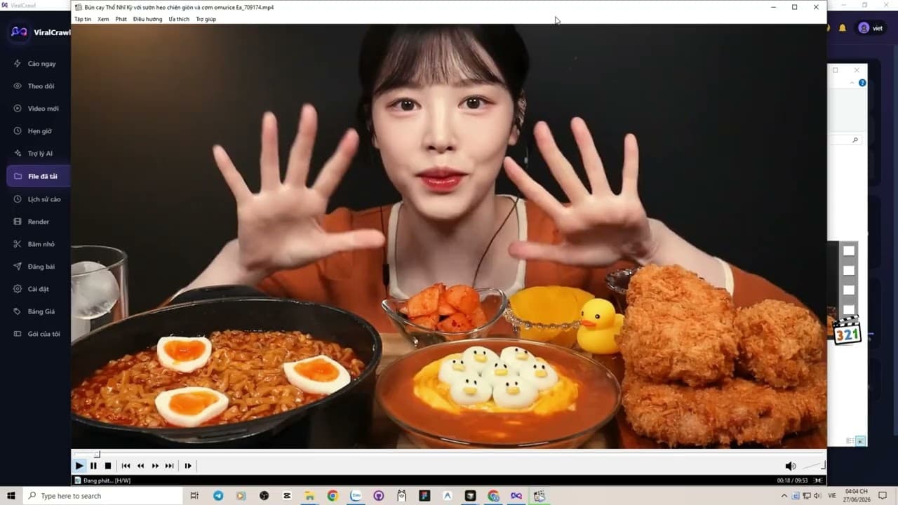 Chất lượng video sau khi render bằng Viral Crawl